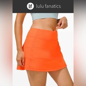 lululemon athletica Pace Rival Skirt 4-way Stretch in Highlight Orange size 4